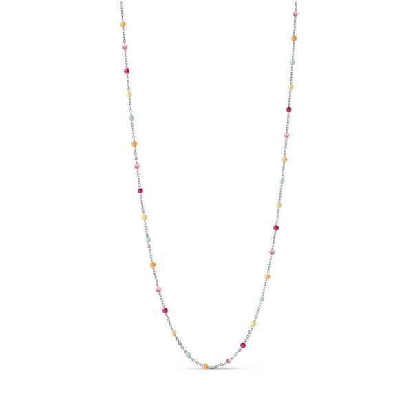 Enamel - LOLA RAINBOW Halskette in silber N55S