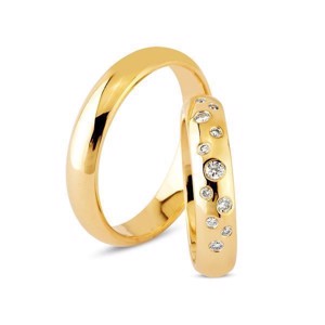 Ringe aus 14 Karat Rotgold - 11 Diamanten A4066-14 Karat Rotgold