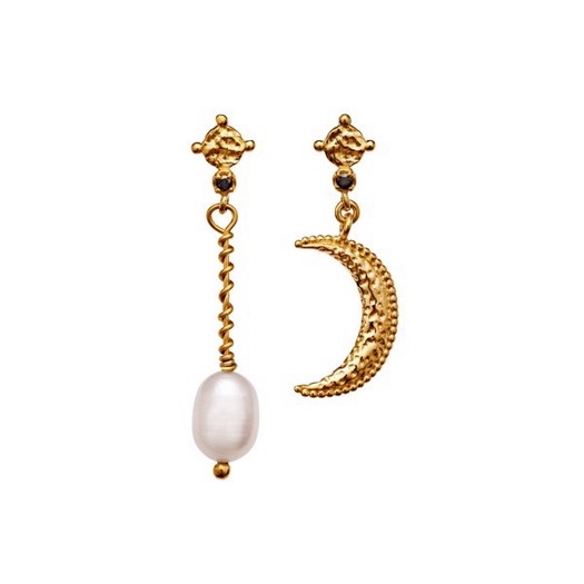Maanesten - Nyla Ohrringe in vergoldet mit Mond 9667a