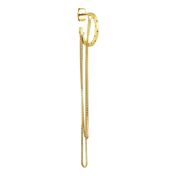Orbis Chain Hoop-Ohrring in vergoldete silber von Jane Kønig