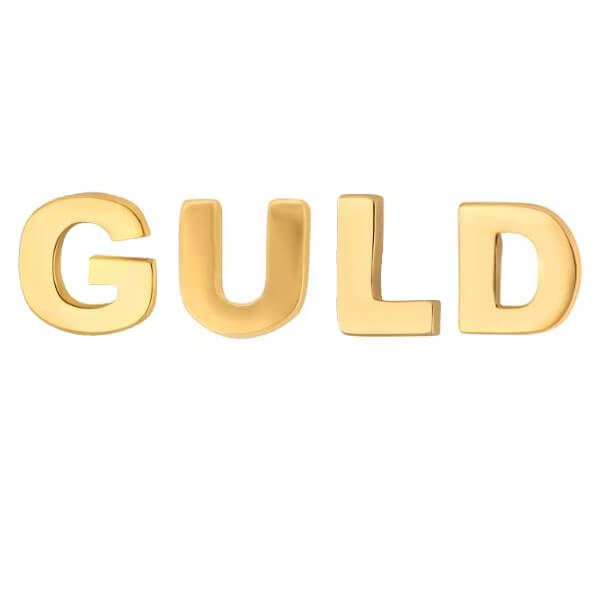 Buchstaben-Ohrring aus 14 Karat Gold SAVE 10% | 3083187050