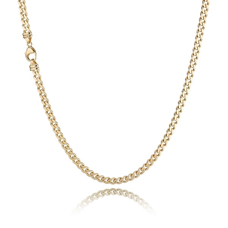Panser Facet Halskette in 14 kt Gold (Verschiedene Größen und Längen)