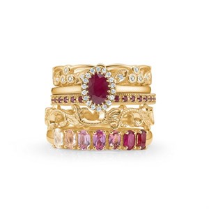 Royal Ruby Ring aus 14 Karat Gold mit Diamanten von Mads Z