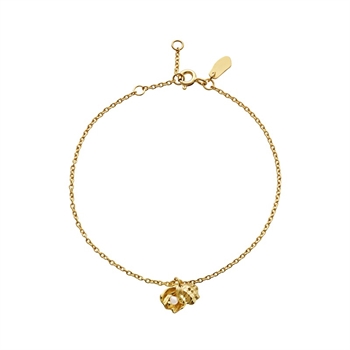 Maanesten - Perla armband i vergoldete silber mit Perle