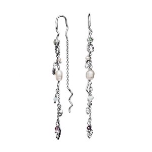 Maanesten - Mohn-Ohrringe aus silber mit Perlen - 9672c