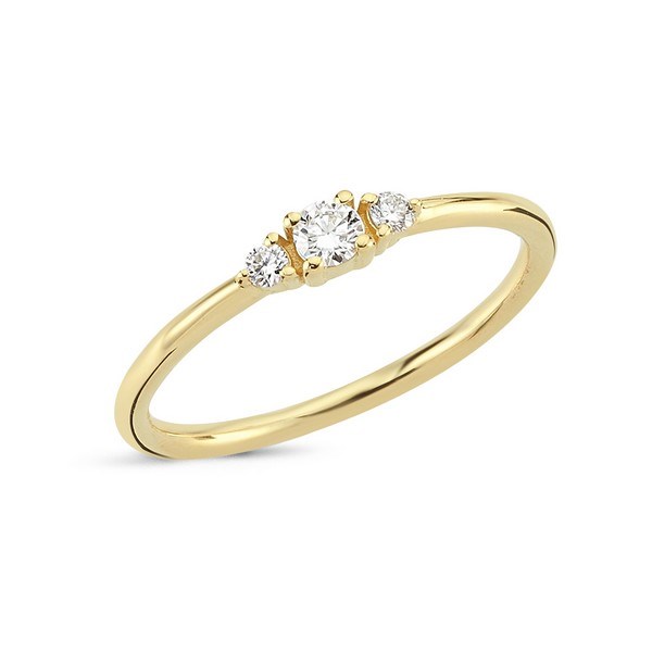 Petit - Diamantring aus 14 kt. Gold mit insgesamt 0,15 kt. Diamanten