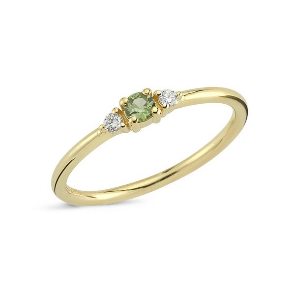 Petit - Ring mit grünem Saphir aus 14 kt. Gold | R1110