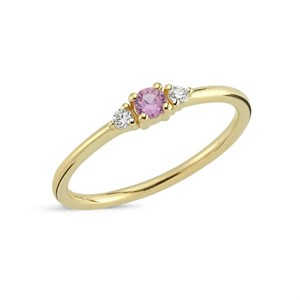 Petit - Ring mit rosa Saphir aus 14 kt. Gold | R1110