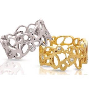 Nuran Herzring aus 14 Gold mit 5 x 0,02 Modell R2930