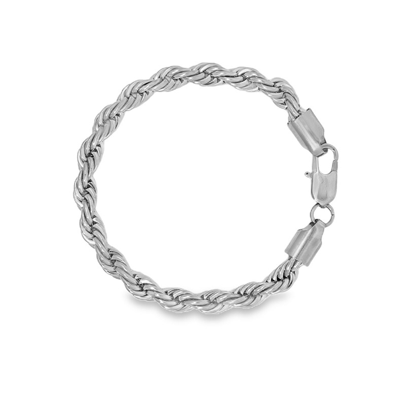 Rico\'s Cordel armband für Herren in 7 mm Stahl