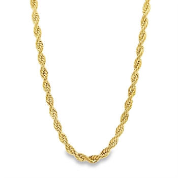 Cordel Halskette in vergoldetem Stahl in 5 mm von Ricos RC606G