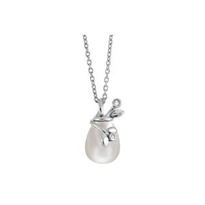 Rabinovich - Adorable LaceCollier aus Spitze in Silber mit Perle und Zirkon*