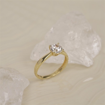 Siersbøl Luxury Diamantring aus 14 Karat Gold mit rundem lab grown Diamant2