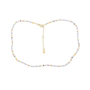 Hultquist - Rhea Halskette aus vergoldete silber mit Süßwasser- und Miyuki-Perlen S08170 G