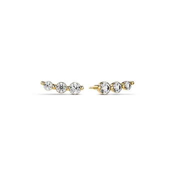 Tiara Piccolo Diamant Ohrstecker in 14 kt Gold Sif Jakobs
