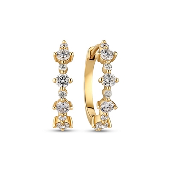 Brina Creolo Diamant Ohrringe in 14 kt Gold – Sif Jakobs