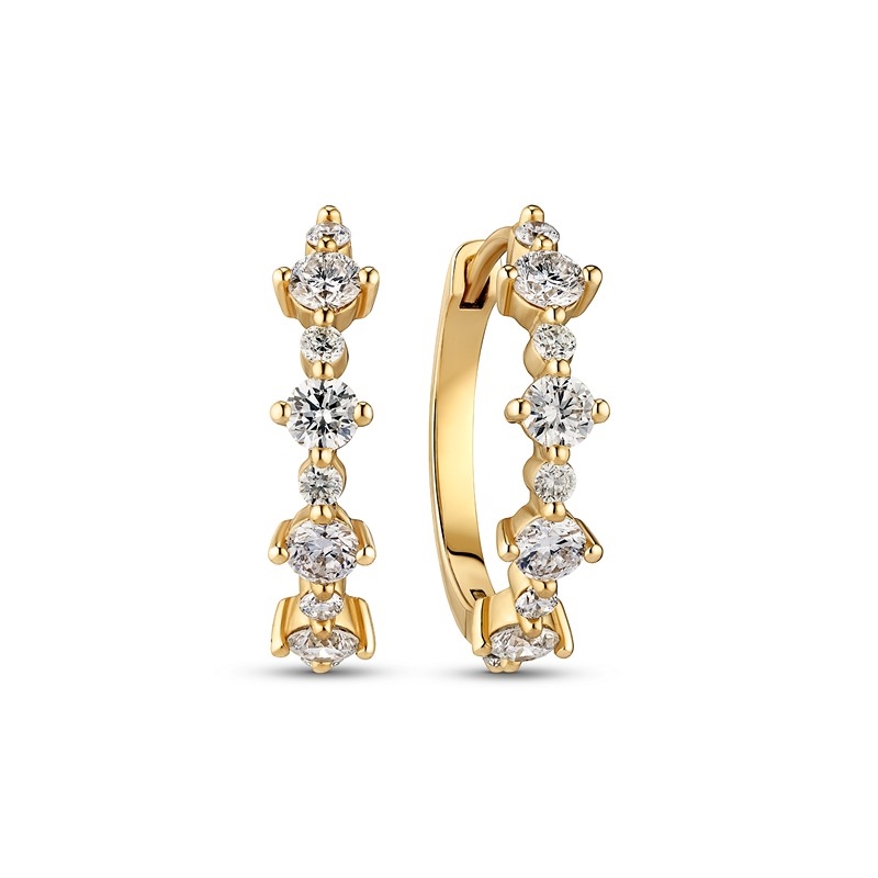 Brina Creolo Diamant Ohrringe in 14 kt Gold – Sif Jakobs