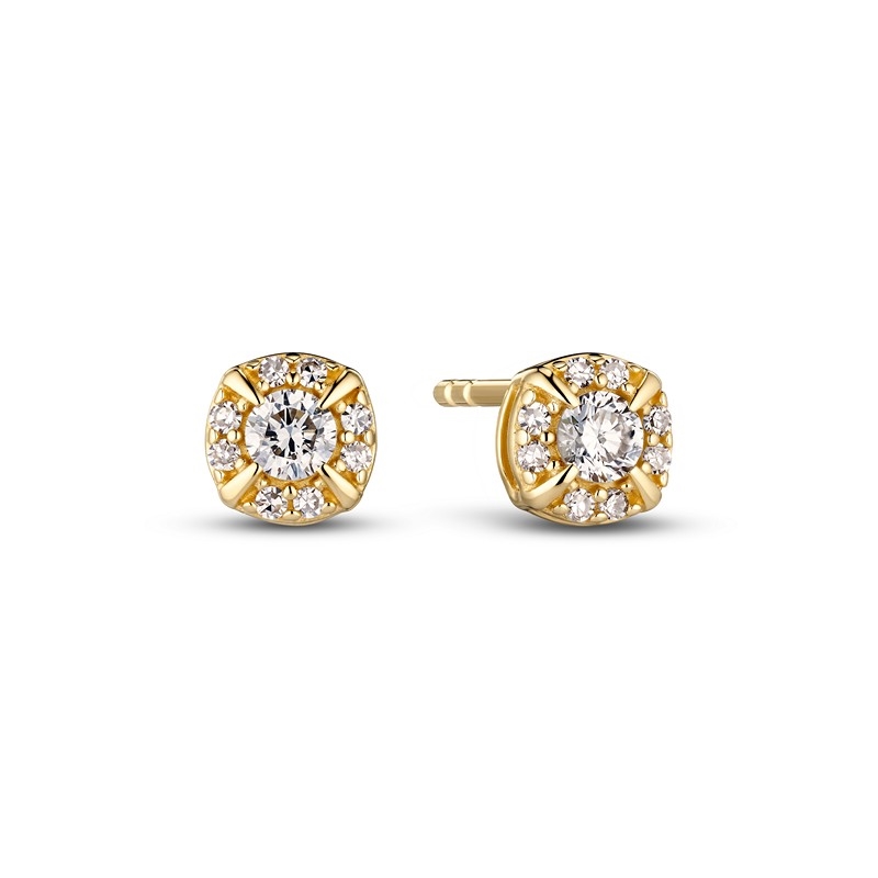 Rome Diamant Ohrringe in 14 kt Gold m 0,17 ct Sif Jakobs