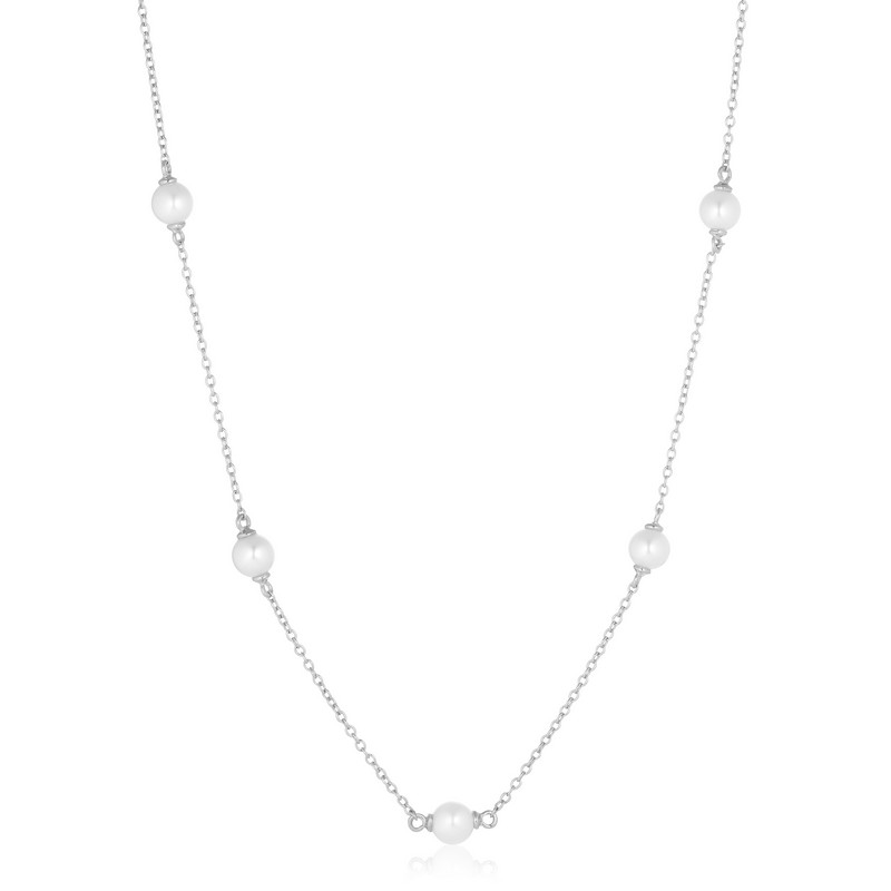 Sif Jakobs - Padua Cinque Halskette in vergoldetem Silber mit Perle