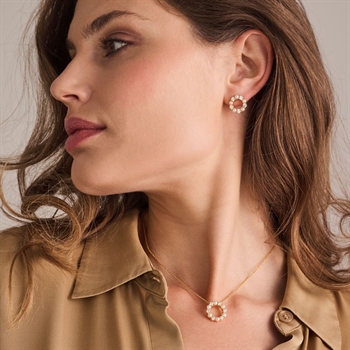 Sif Jakobs - Biella Perla Halskette aus vergoldete silber mit Perlen und zirkonia