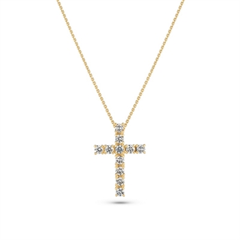Alba Croce Diamant Halskette 0,64ct in 14 kt Gold Sif Jakobs