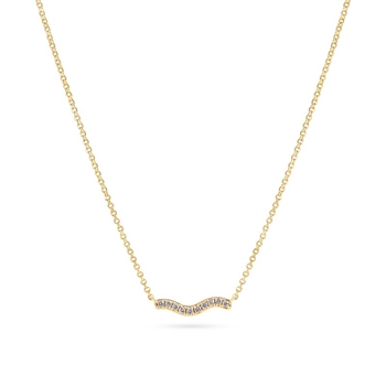 Ellera Waves Halskette in vergoldetem Silber von Sif Jakobs