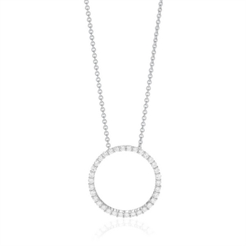 Sif Jakobs - Biella Pendant Halskette in vergoldetem Silber mit Zirkonia 45cm