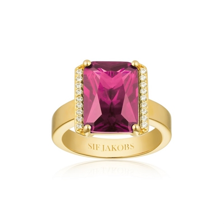 Sif Jakobs - Roccanoca Grande Ring mit pink Zirkonia in vergoldete silber