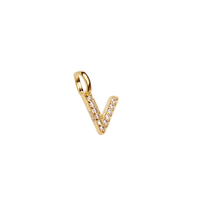 Pico - Alphabet Crystal Anhänger in vergoldetem Silber