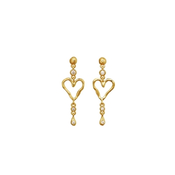 Sabi Twinkle Ohrringe in vergoldetem Silber von Maanesten