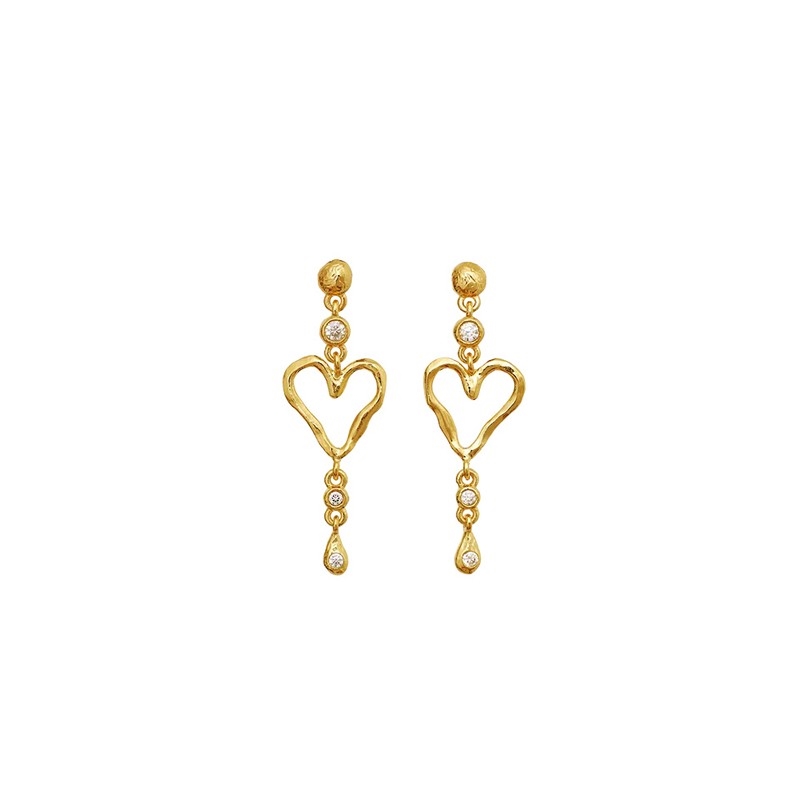 Sabi Twinkle Ohrringe in vergoldetem Silber von Maanesten