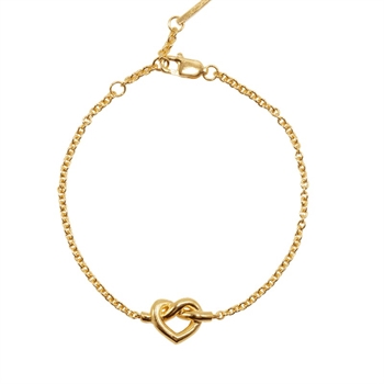 Tied Heart Armband in vergoldetem Silber von Jane Kønig