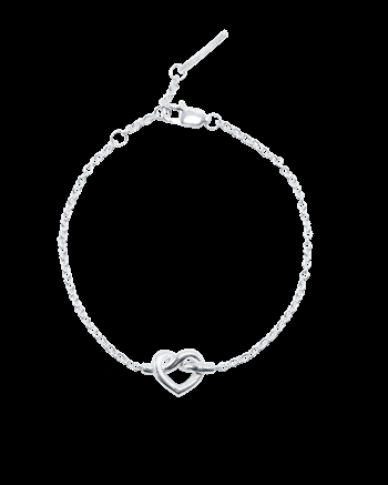 Tied Heart Armband in Silber von Jane Kønig ist ganz einfach und klassisch