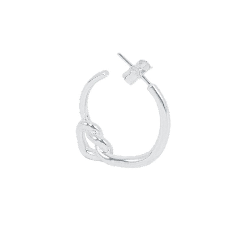 Jane Kønig - Tied hoop in Silber