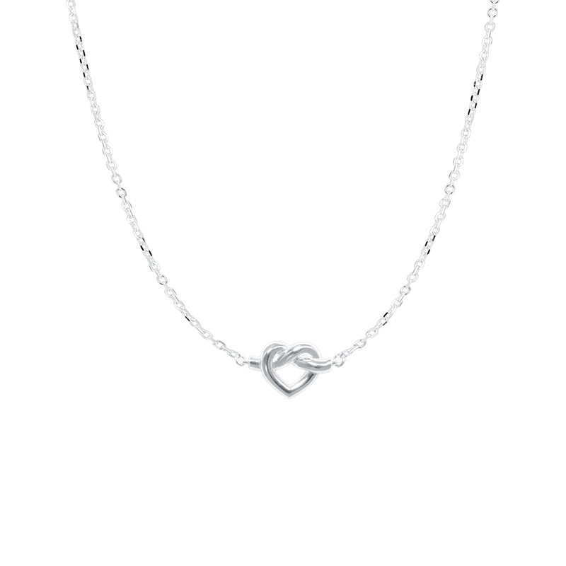 Tied Heart Halskette in Silber von Jane Kønig
