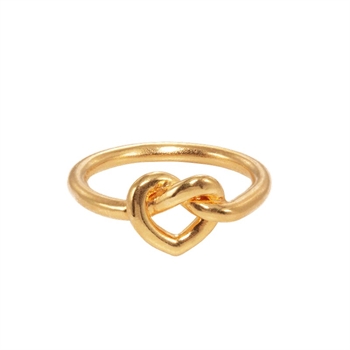 Tied Heart Ring in vergoldetem Silber von Jane Kønig