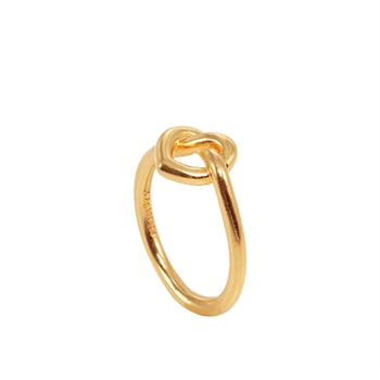 Tied Heart Ring in vergoldetem Silber von Jane Kønig 3