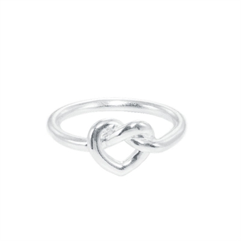 Tied Heart Ring in Silber von Jane Kønig