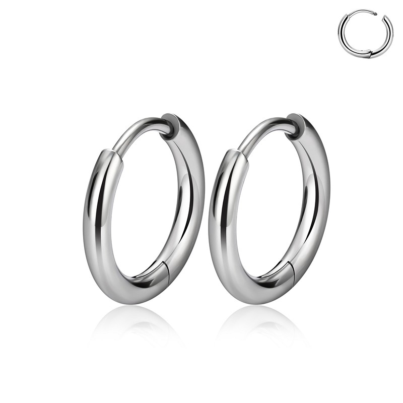 Titan Creolen 16 mm ohne Steine