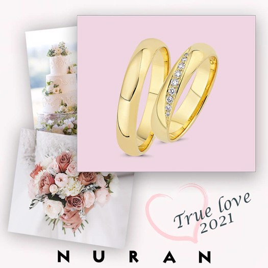 Eheringe aus der Kampagne True Lover 2021 von NURAN 