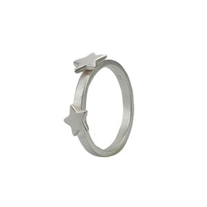 Zwillingssternring in silber von Spinning and stars - 44329