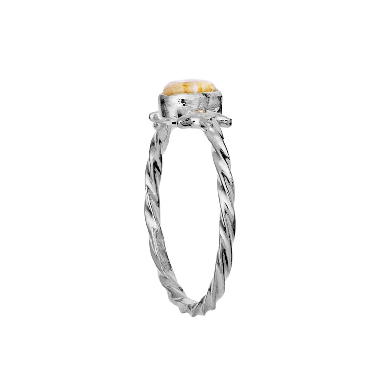 Maanesten – Ula vergoldeter ring  mit Mondstein und zirkonia