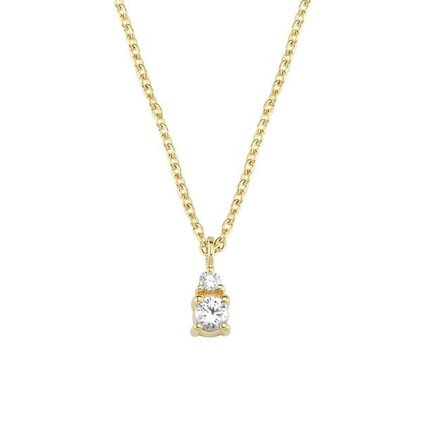 Petit round - Diamant-Halskette aus 14 kt. Gold | V1110