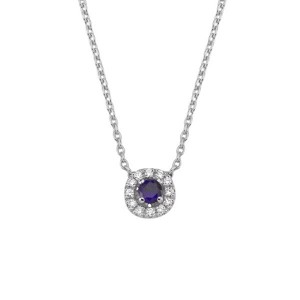 Blaues Saphir-Halsband aus 14 kt. Weißgold von Sofia