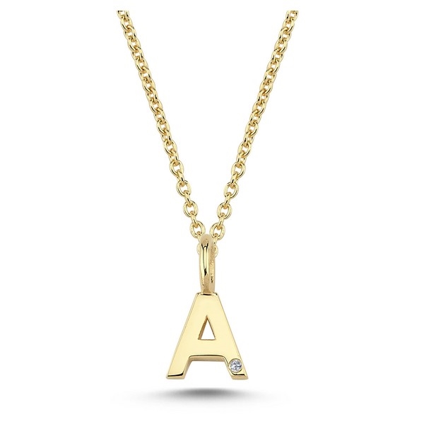 Buchstaben-Anhänger aus 14 Karat Gold von Nuran| V2200