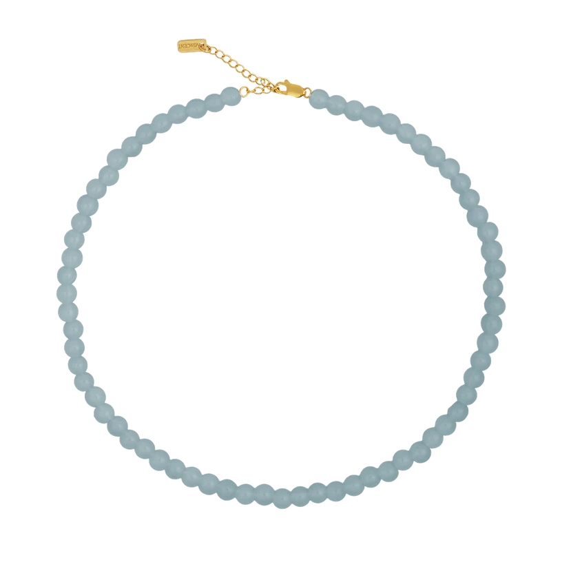 Vincent - Candy Coral Berry Halskette in vergoldetem Silber - Small