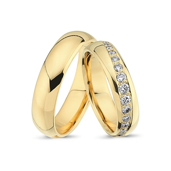 Nuran - Trauringe in 14 kt. Goldringe mit insgesamt 0,27 ct