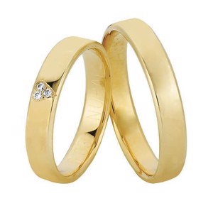 Eheringe/Verlobungsringe aus 8-14 kt Rotgold von Nuran mit Diamanten