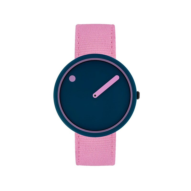 Picto - Deep Blue Zifferblatt mit Pink Reef Armband - 40 mm