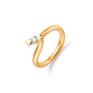 True Love - Ring aus 14 Karat Gold mit 1 Brillant - erhältlich in drei Größen